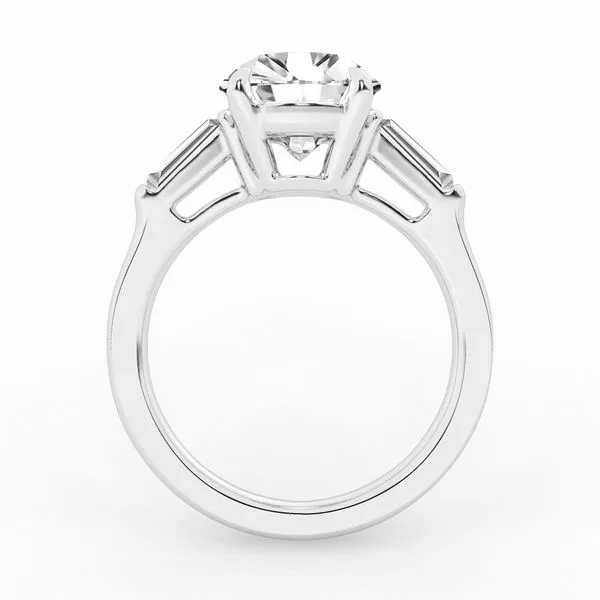 14K White Gold Three Stone Engagement Ring Image 2 Richard's Jewelry Berne, IN