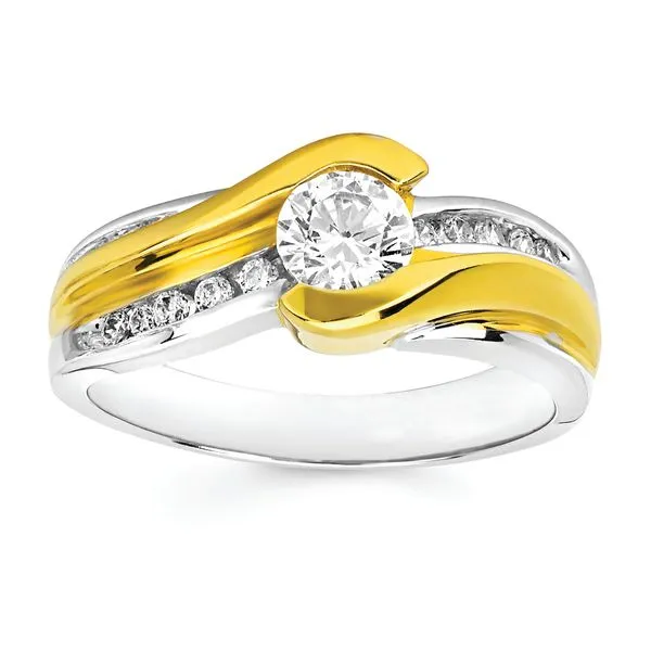 14k White & Yellow Gold Bridal Set Image 2 Atlanta West Jewelry Douglasville, GA