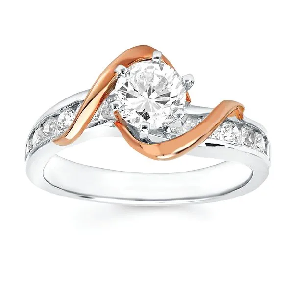 14k White & Rose Gold Bridal Set Image 2 Atlanta West Jewelry Douglasville, GA