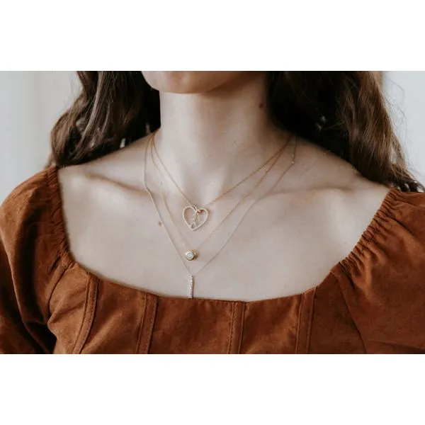 14k Yellow & White Gold Diamond Pendant Image 3 Woelk's House of Diamonds Russell, KS