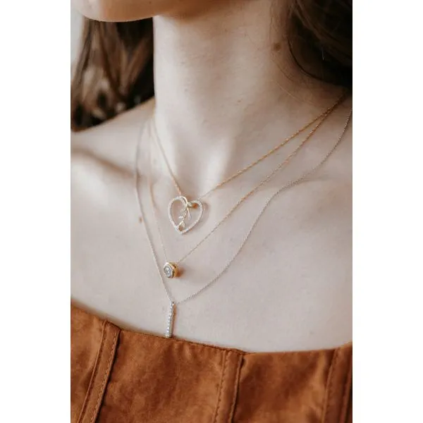 14k Yellow & White Gold Diamond Pendant Image 5 Daniel Jewelers Brewster, NY