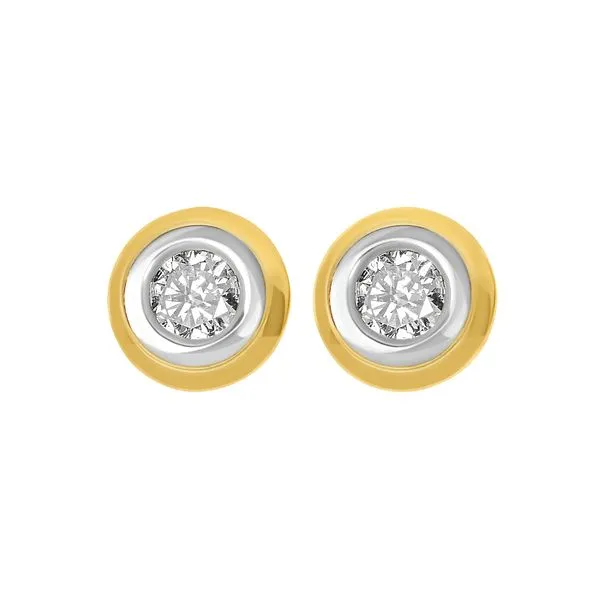 14k Yellow & White Gold Diamond Earrings J. Meredith Jewelers Delafield, WI