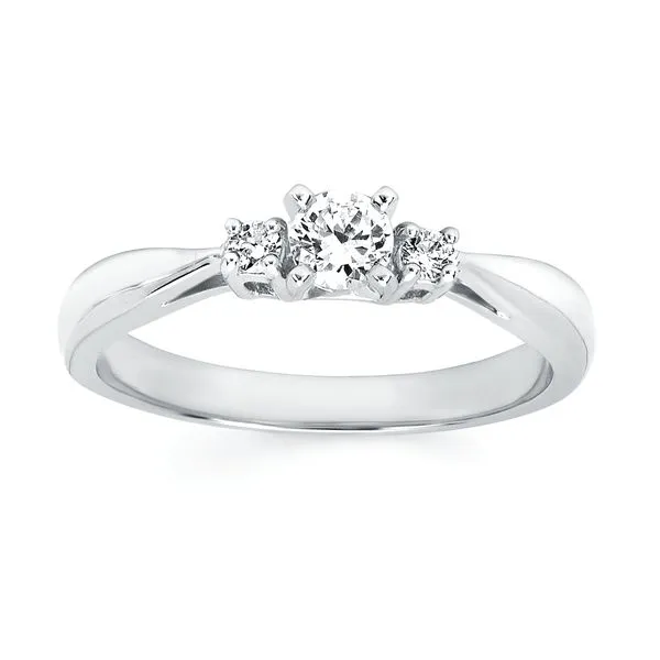 14k White Gold Bridal Set Image 2 Engelbert's Jewelers, Inc. Rome, NY