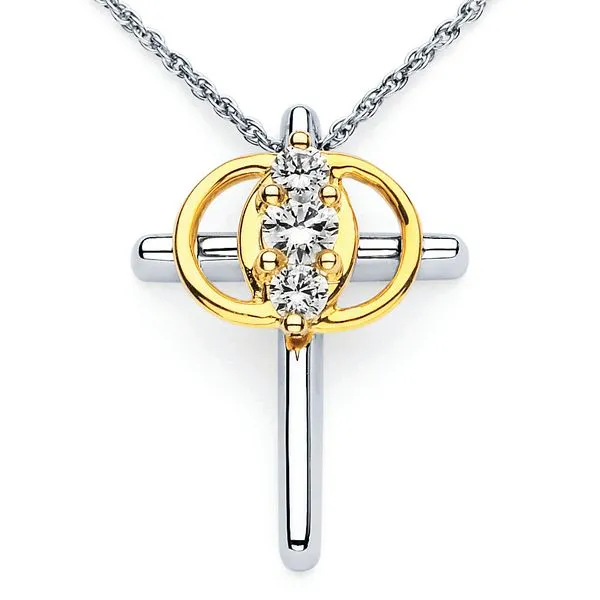 14k White Gold Diamond Cross Beckman Jewelers Inc Ottawa, OH