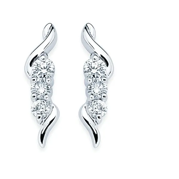 14k White Gold Diamond Earrings Arnold's Jewelry and Gifts Logansport, IN