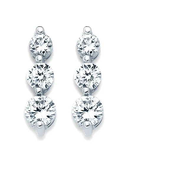 14k White Gold Earrings Long Jewelers Chesapeake, VA