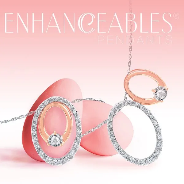 10k White & Rose Gold Pendant Image 2 Scirto's Jewelry Lockport, NY