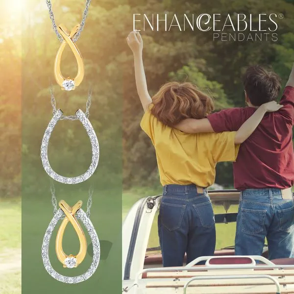 10k White & Yellow Gold Pendant Image 2 McCoy Jewelers Bartlesville, OK