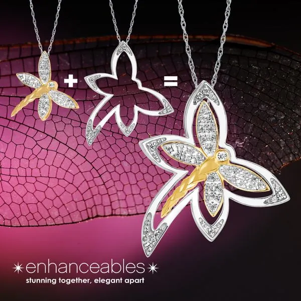 10k White & Yellow Gold Pendant Image 2 Nesemann's Diamond Center Plymouth, WI