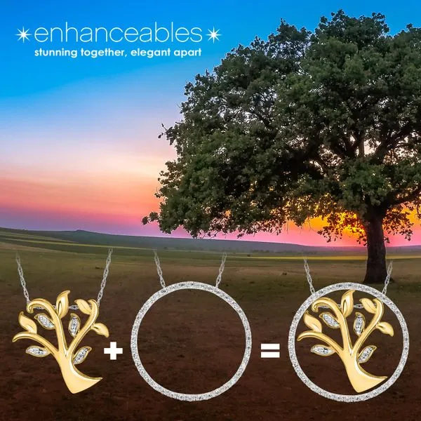 10k White & Yellow Gold Pendant Image 2 Scirto's Jewelry Lockport, NY