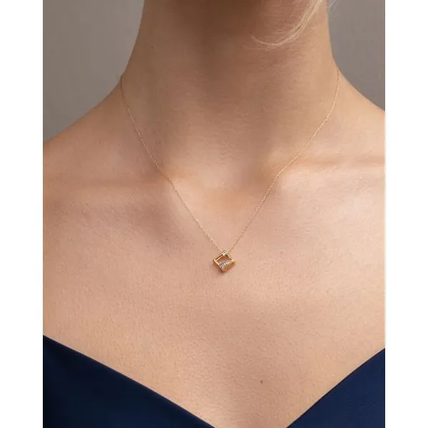 10k White & Yellow Gold Pendant Image 4 Scirto's Jewelry Lockport, NY