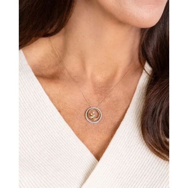 10k White & Yellow Gold Pendant Image 2 Michael's Jewelry North Wilkesboro, NC