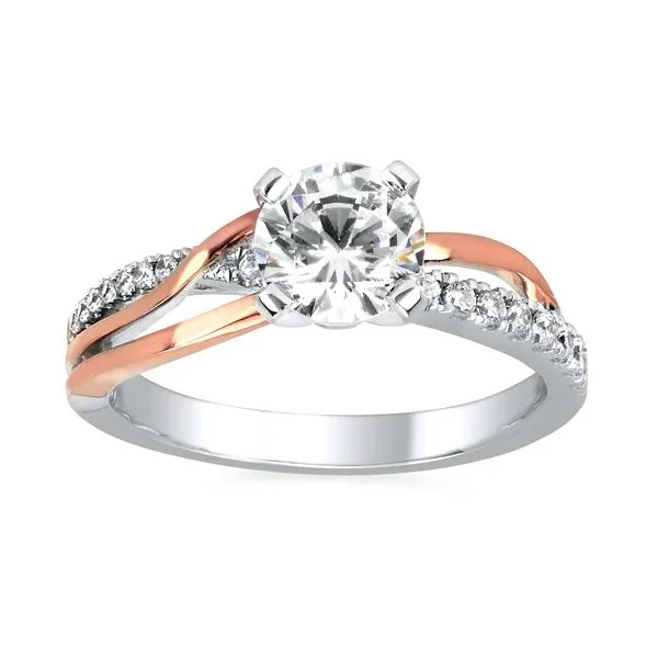 14k White & Rose Gold Bridal Set Image 2 Engelbert's Jewelers, Inc. Rome, NY