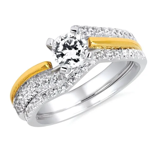 14k White & Yellow Gold Bridal Set Pfaff Jewelers Grandville, MI