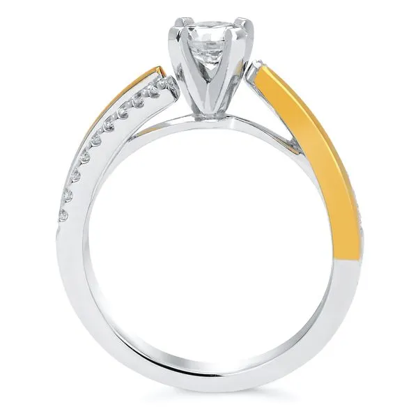 14k White & Yellow Gold Bridal Set Image 3 Pfaff Jewelers Grandville, MI