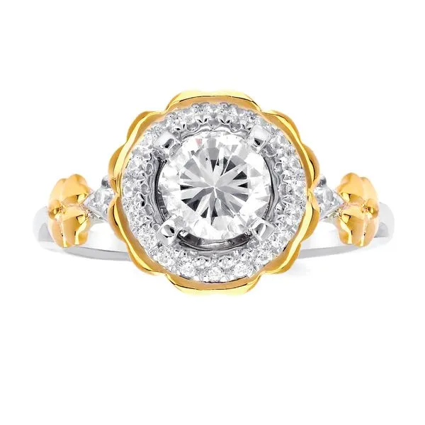 14k White & Yellow Gold Bridal Set Image 2 Pfaff Jewelers Grandville, MI