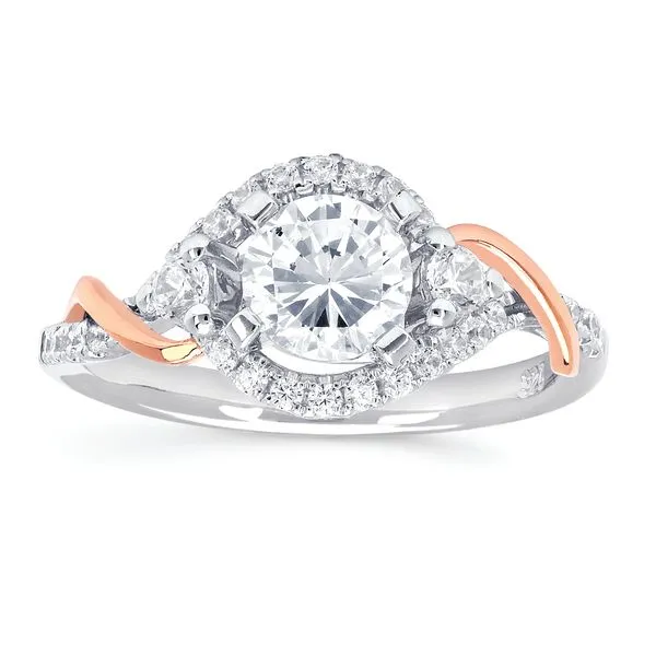 14k White & Rose Gold Bridal Set Image 2 Pfaff Jewelers Grandville, MI