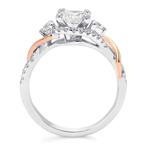 14k White & Rose Gold Bridal Set Image 4 Pfaff Jewelers Grandville, MI