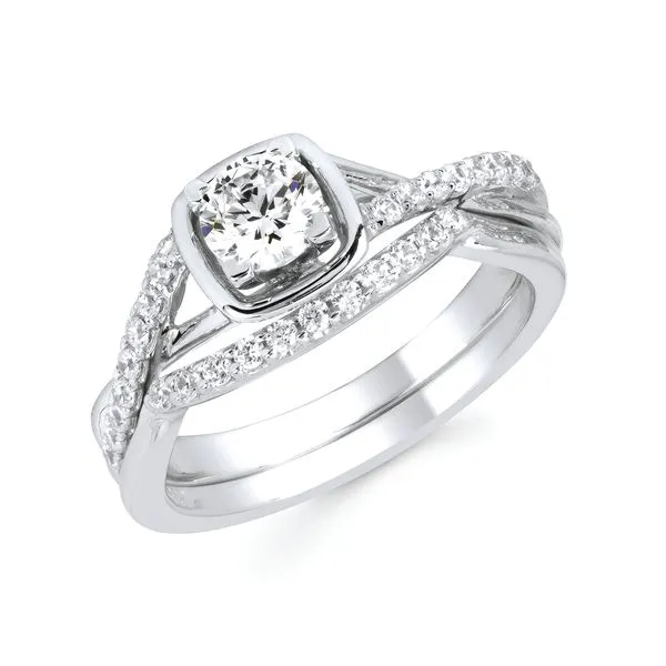 14k White Gold Bridal Set Engelbert's Jewelers, Inc. Rome, NY