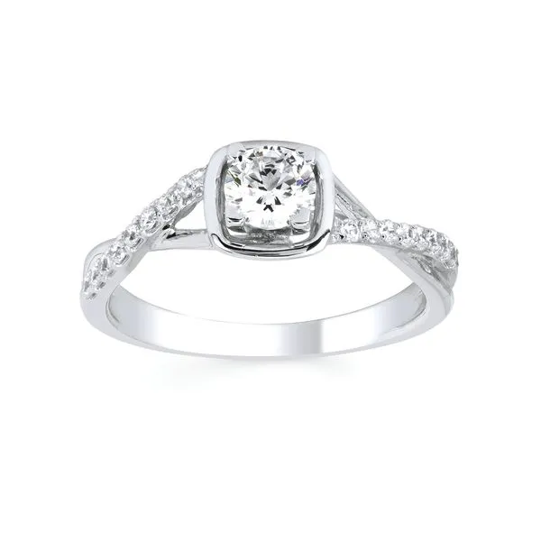 14k White Gold Bridal Set Image 2 Engelbert's Jewelers, Inc. Rome, NY