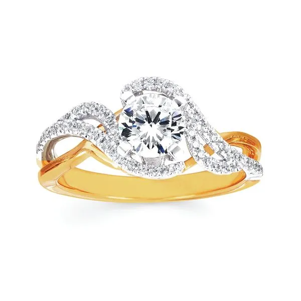 14k Yellow & White Gold Bridal Set Image 2 Pfaff Jewelers Grandville, MI