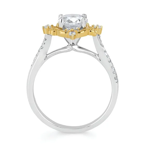 14k White & Yellow Gold Bridal Set Image 4 Pfaff Jewelers Grandville, MI