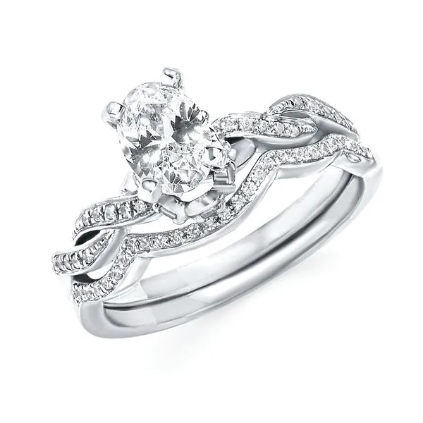 14k White Gold Bridal Set Image 5 Richard's Jewelry Berne, IN