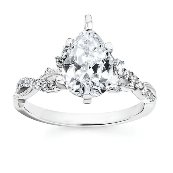 14k White Gold Bridal Set Image 2 Morin Jewelers Southbridge, MA