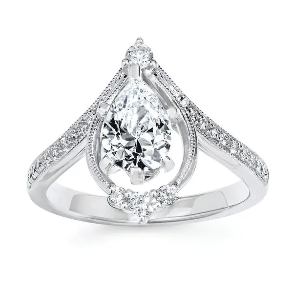 14k White Gold Bridal Set Image 2 Long Jewelers Chesapeake, VA