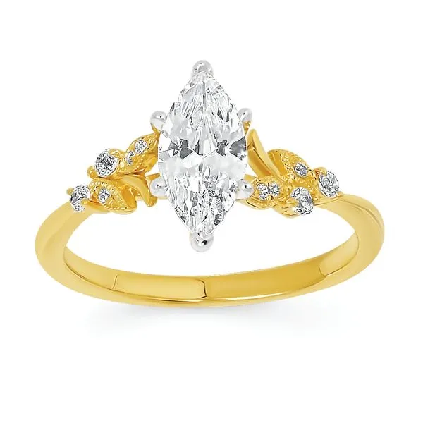 14k Yellow Gold Bridal Set Image 2 Scirto's Jewelry Lockport, NY