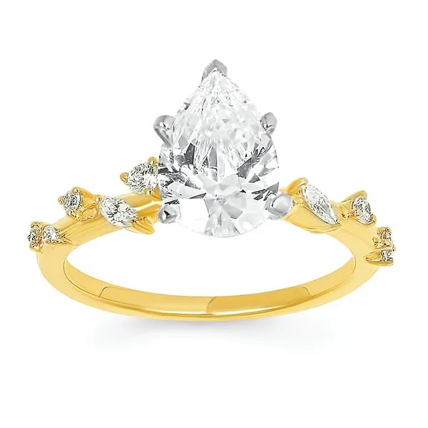 14k Yellow Gold Bridal Set Image 2 Jimmy Smith Jewelers Decatur, AL