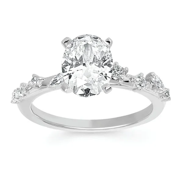14k White Gold Bridal Set Image 2 Scirto's Jewelry Lockport, NY