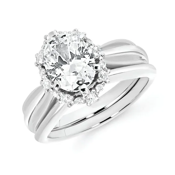 14k White Gold Bridal Set Long Jewelers Chesapeake, VA