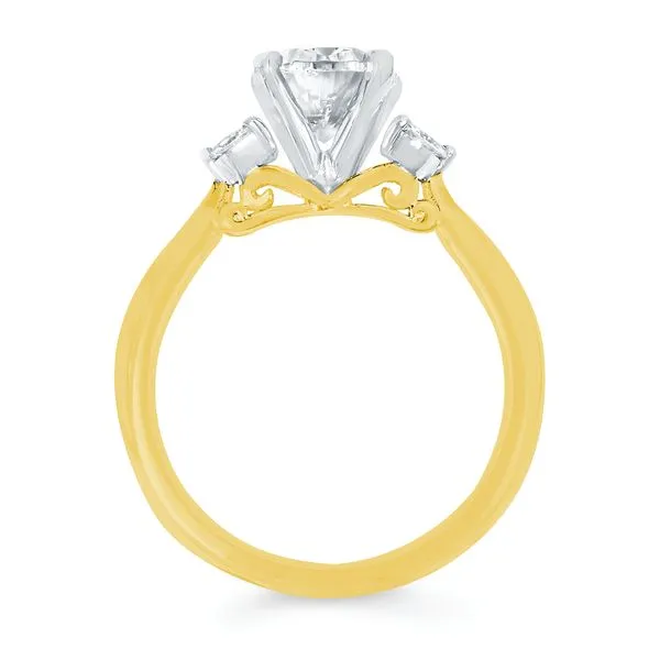 14k Yellow & White Gold Bridal Set Image 3 Woelk's House of Diamonds Russell, KS