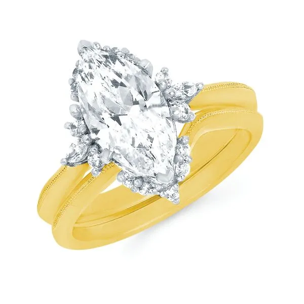 14k Yellow & White Gold Bridal Set Trenton Jewelers Ltd. Trenton, MI