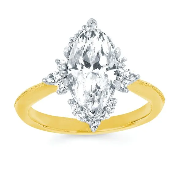 14k Yellow & White Gold Bridal Set Image 2 Avitabile Fine Jewelers Hanover, MA