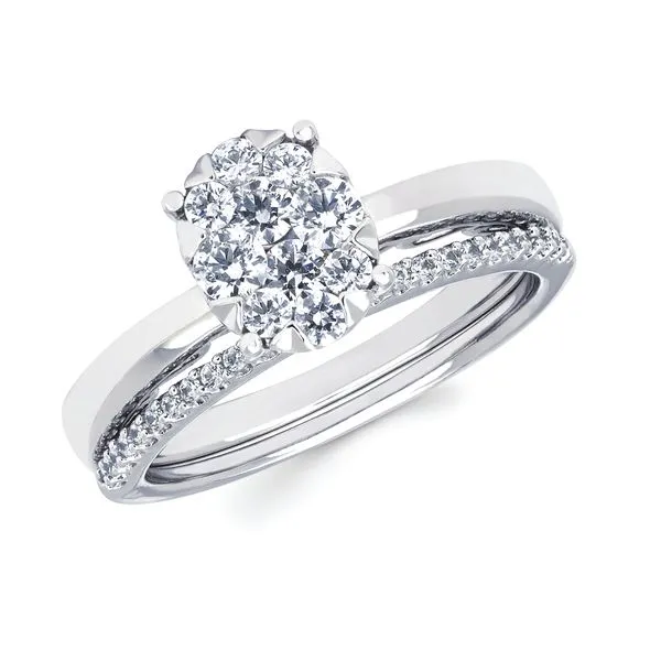 14k White Gold Bridal Set Pfaff Jewelers Grandville, MI