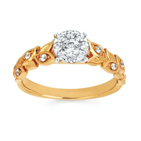 14k Yellow Gold Bridal Set Image 2 Pfaff Jewelers Grandville, MI