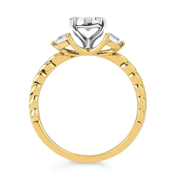 14k Yellow & White Gold Bridal Set Image 4 Pfaff Jewelers Grandville, MI