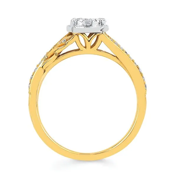 14k Yellow & White Gold Bridal Set Image 4 Richard's Jewelry Berne, IN