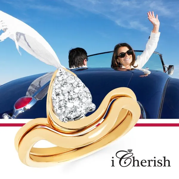 14k Yellow & White Gold Bridal Set Image 5 Pfaff Jewelers Grandville, MI