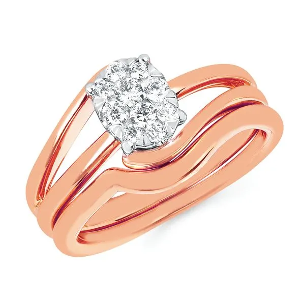 14k Rose & White Gold Bridal Set Pfaff Jewelers Grandville, MI