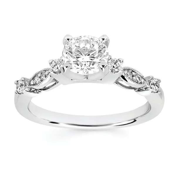 14k White Gold Bridal Set Image 2 Engelbert's Jewelers, Inc. Rome, NY