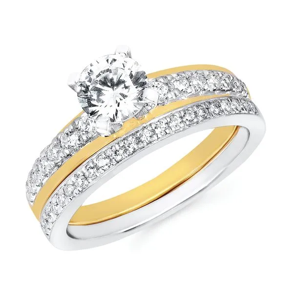 14k Yellow & White Gold Bridal Set Richard's Jewelry Berne, IN