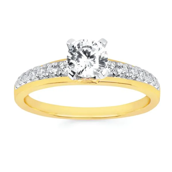 14k Yellow & White Gold Bridal Set Image 2 Nesemann's Diamond Center Plymouth, WI