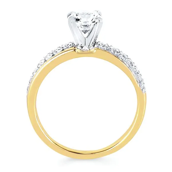 14k Yellow & White Gold Bridal Set Image 4 Richard's Jewelry Berne, IN