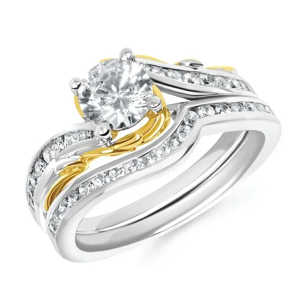 14k White & Yellow Gold Bridal Set Pfaff Jewelers Grandville, MI