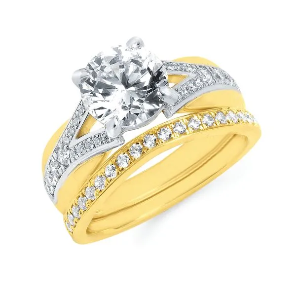 14k Yellow & White Gold Bridal Set Atlanta West Jewelry Douglasville, GA