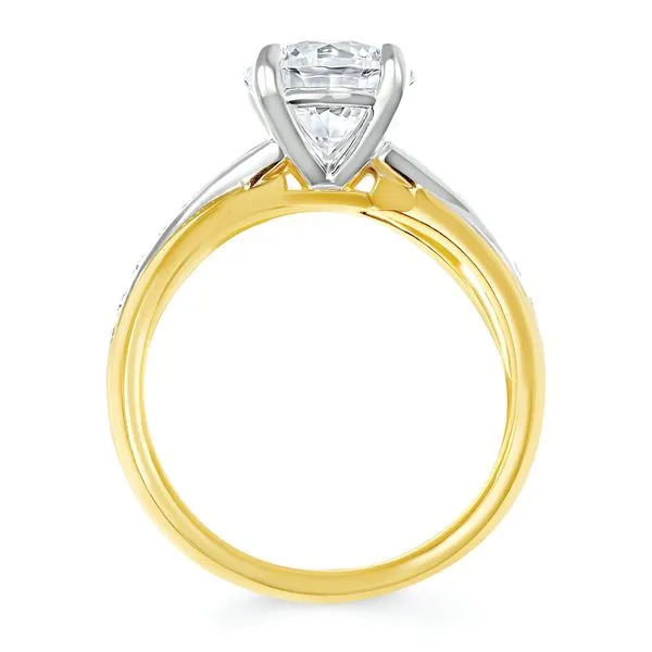 14k Yellow & White Gold Bridal Set Image 3 Engelbert's Jewelers, Inc. Rome, NY