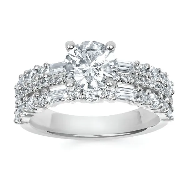 14k White Gold Bridal Set Image 2 Woelk's House of Diamonds Russell, KS